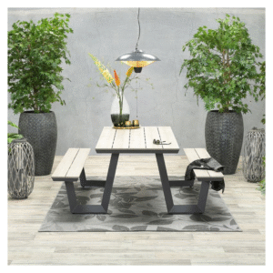 Bell picknick set - 200x178 cm - carbon black - light teak vironwood - Afbeelding 6
