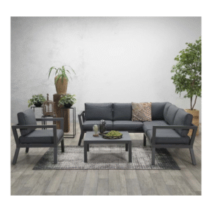 Colorado loungeset in stijlvolle indoor opstelling met planten en accessoires