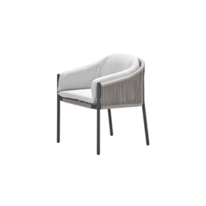 Kelvin tuinstoel met taupe rope en aluminium frame in moderne stijl