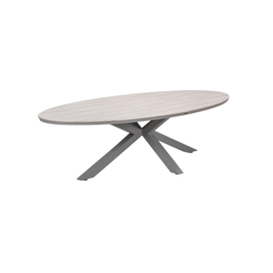 Edison ovale eettafel voor buiten met aluminium pootconstructie