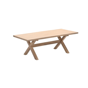Rechthoekige houten tuintafel Urania van acaciahout met white wash