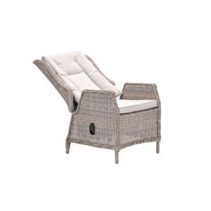 Verstelbare relaxstoel voor buiten met gevlochten wicker structuur