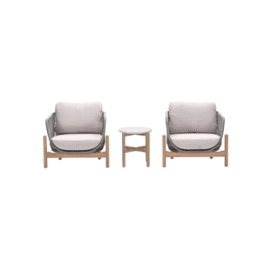 Recht vooraanzicht van Talara loungeset met twee stoelen en tafel