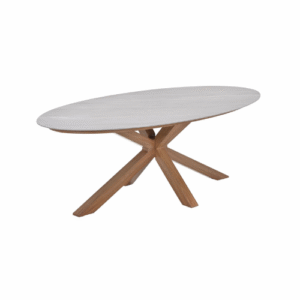 Design tuintafel Scotland 230x115 cm met licht teaklook onderstel