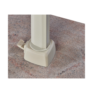 Voet van Platinum Beaufort zweefparasol 320x320 Champagne op granieten tegel