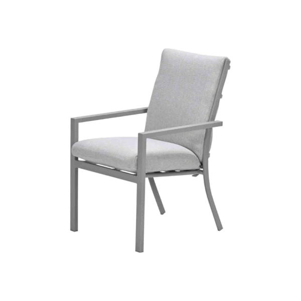 Boender Outdoor Sergio dining tuinstoel met lichtgrijs kussen en aluminium frame